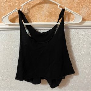 H&M black cropped tank top crop top